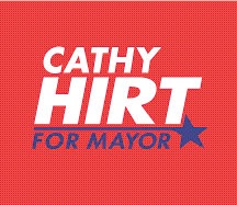 cathy hirt mayoral sign